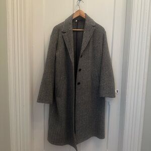 Muji Herringbone Coat - size Small